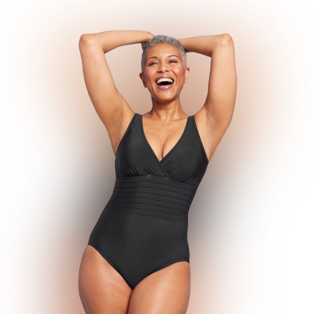 NWT - Aqua Green - Waist‎ Detail Over the Shoulder One Piece Swimsuit